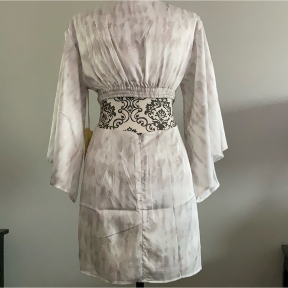 Rayon white sheer cut out dress - Picture 5 of 7